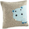 Handmade Pillow Hand Felted Wool - Blue Hippo Gray - 18" Arcadia Home